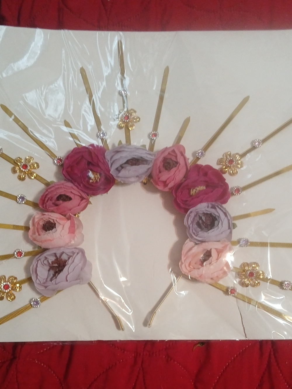 Floral Halo Decorative Headband - Pink & Lavender